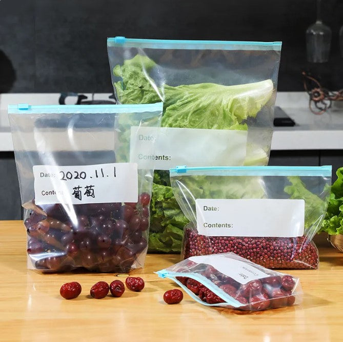 Zip Plastic Bag Storage Kitchen Organizer for Food Fruit Vegetable Frozen  Bag With Hermetic Closure Refrigerator